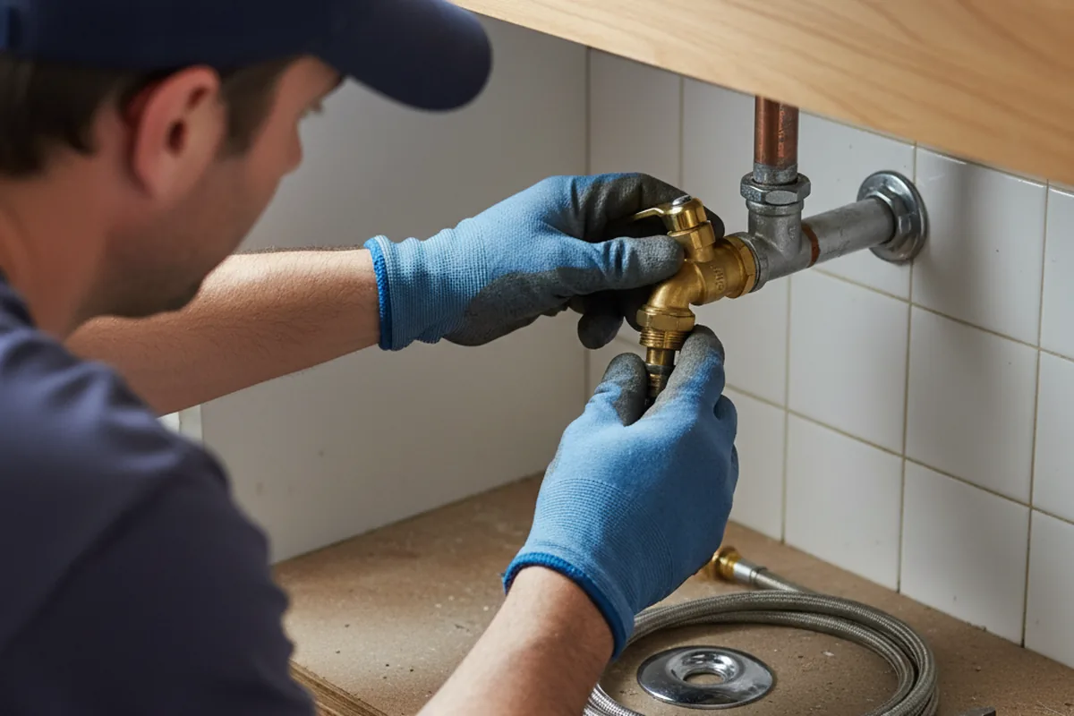 Shutoff valve and fitting work during Emergency Plumbing in Hazel Crest